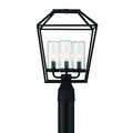 Eurofase Ren Transitional 8' Square Outdoor 1-Light Pendant, Satin Black/Opal White Glass 41959-015